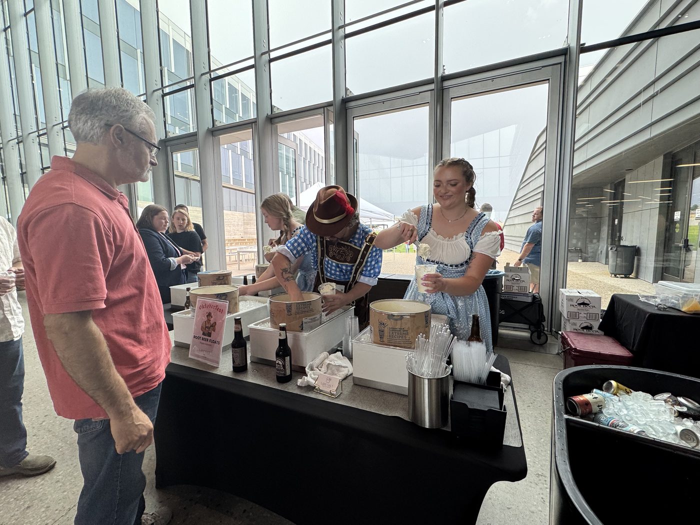 Lake Salt bartenders serving guests at a corporate event