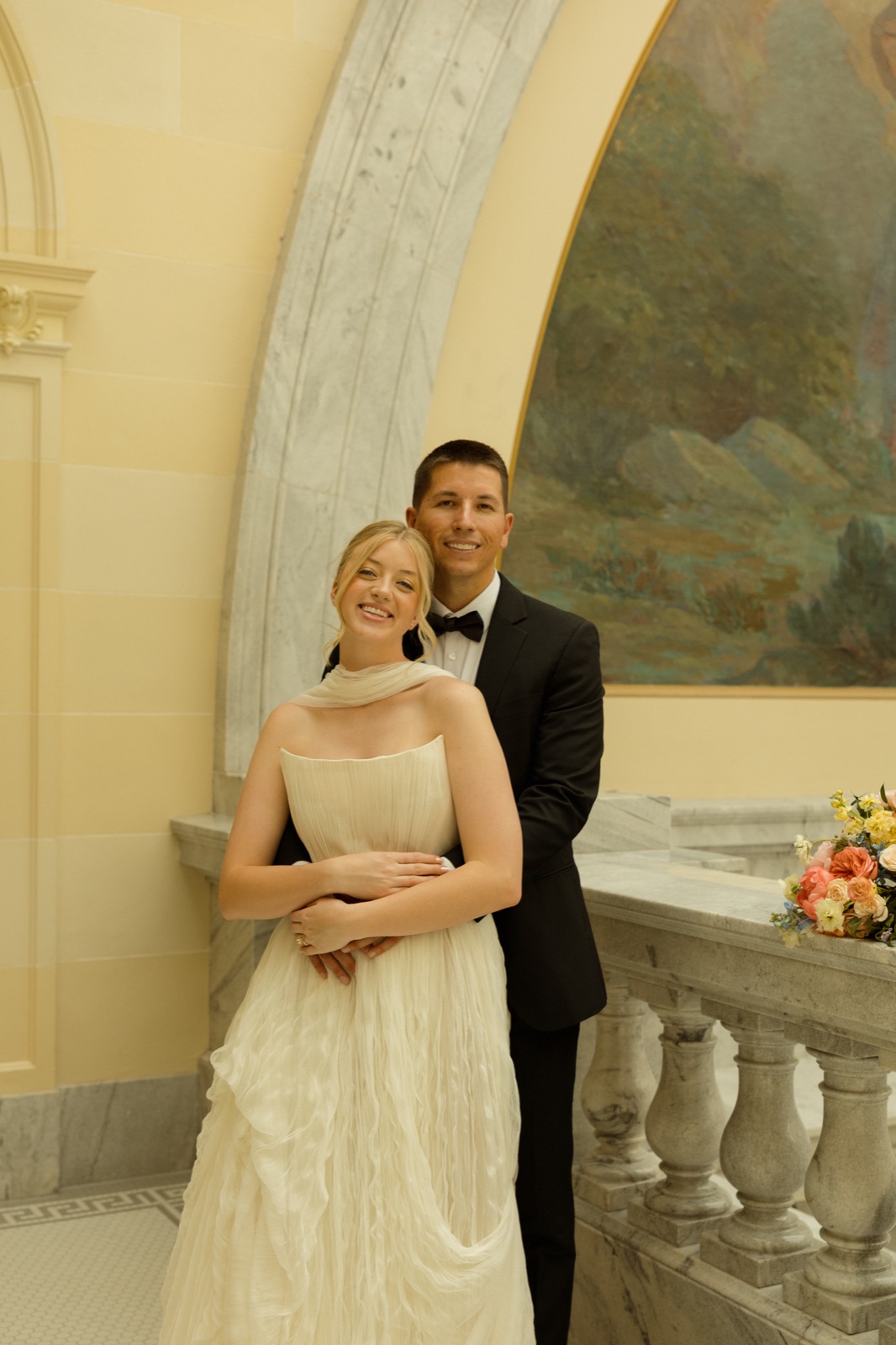 Maddie and Kendell on their wedding day