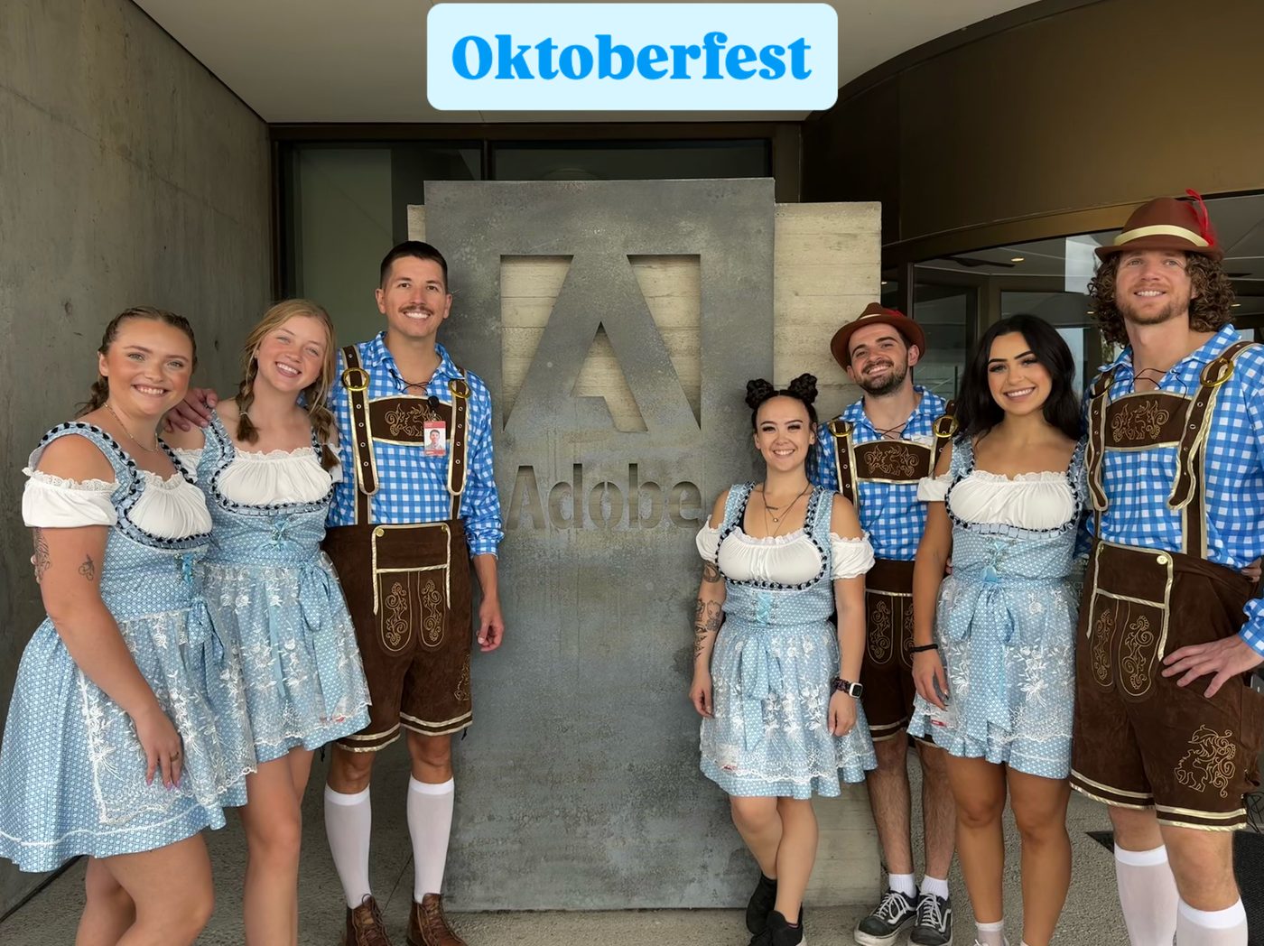 Lake Salt team in Oktoberfest themed bartending costumes